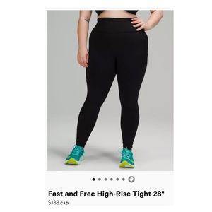 Lululemon fast and free high-rise tight 28”